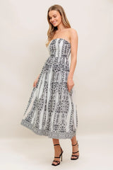 SUMMER SILHOUETTE WOVEN MIDI DRESS - Flying Tomato - Flyclothing LLC