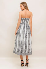 SUMMER SILHOUETTE WOVEN MIDI DRESS - Flying Tomato - Flyclothing LLC