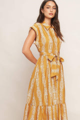 DESERT BLOOM WOVEN MIDI DRESS - Flying Tomato - Flyclothing LLC