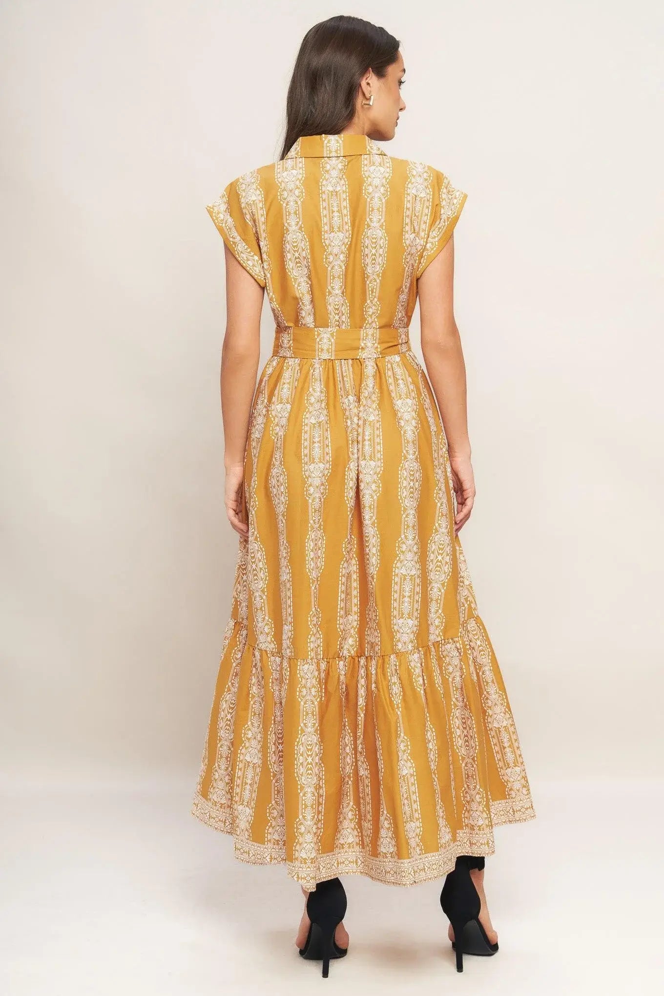 DESERT BLOOM WOVEN MIDI DRESS - Flying Tomato - Flyclothing LLC