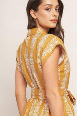DESERT BLOOM WOVEN MIDI DRESS - Flying Tomato - Flyclothing LLC