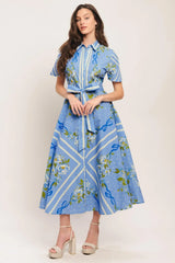 SWEET SOPHISTICATE WOVEN MIDI DRESS - Flying Tomato - Flyclothing LLC