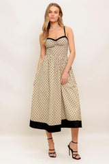 POLKA PASSION WOVEN MAXI DRESS - Flying Tomato - Flyclothing LLC