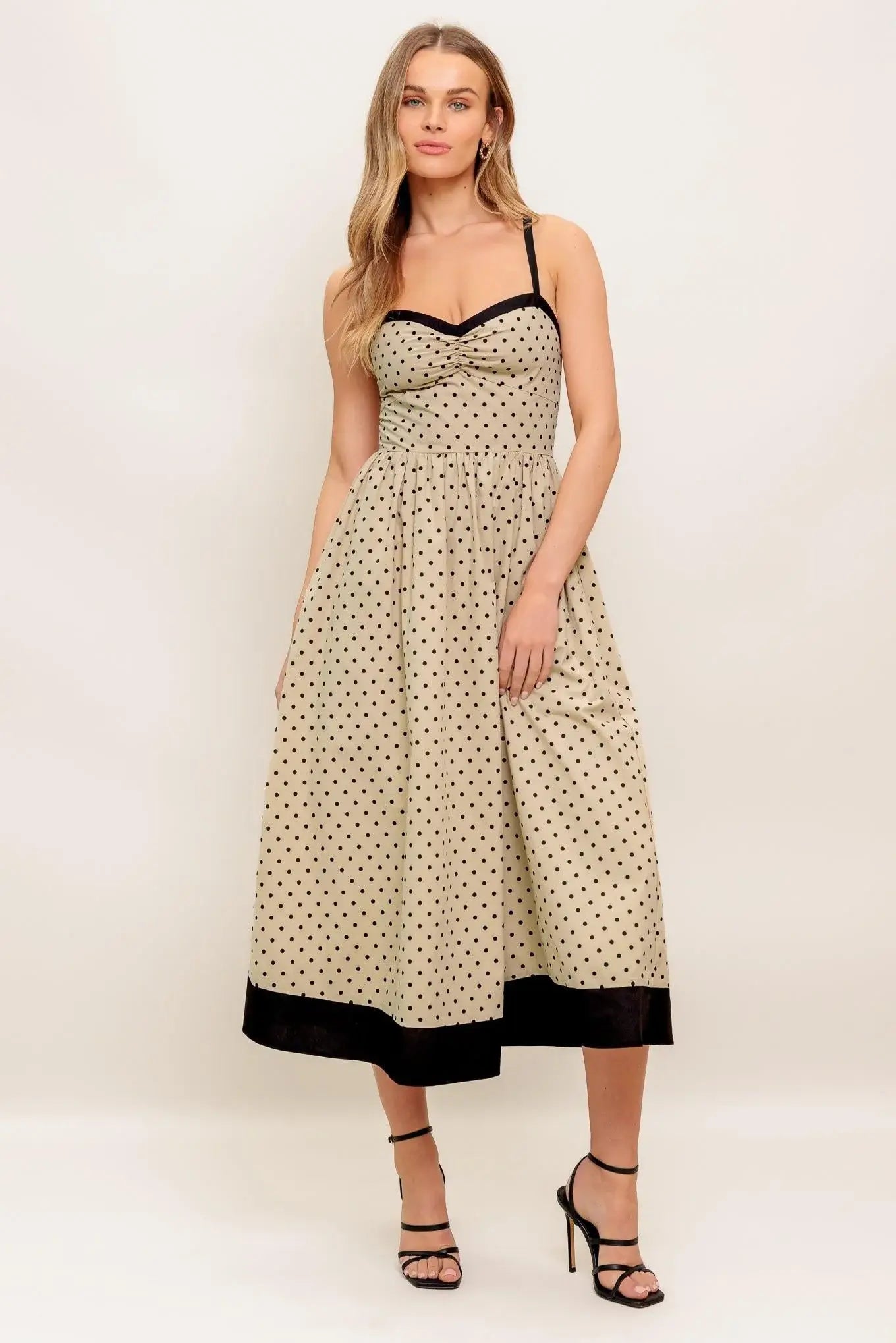 POLKA PASSION WOVEN MAXI DRESS - Flying Tomato - Flyclothing LLC