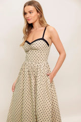POLKA PASSION WOVEN MAXI DRESS - Flying Tomato - Flyclothing LLC