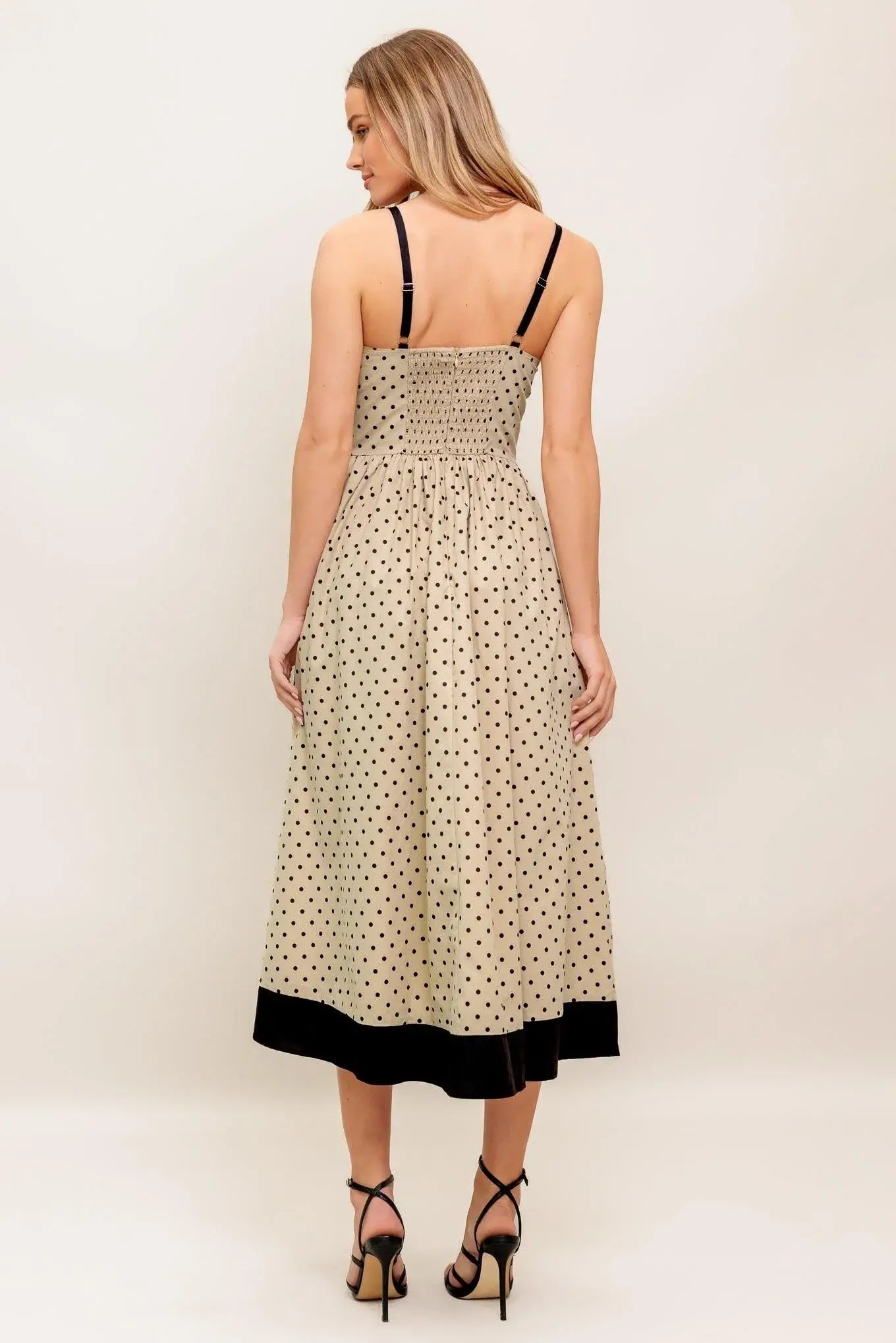POLKA PASSION WOVEN MAXI DRESS - Flying Tomato - Flyclothing LLC