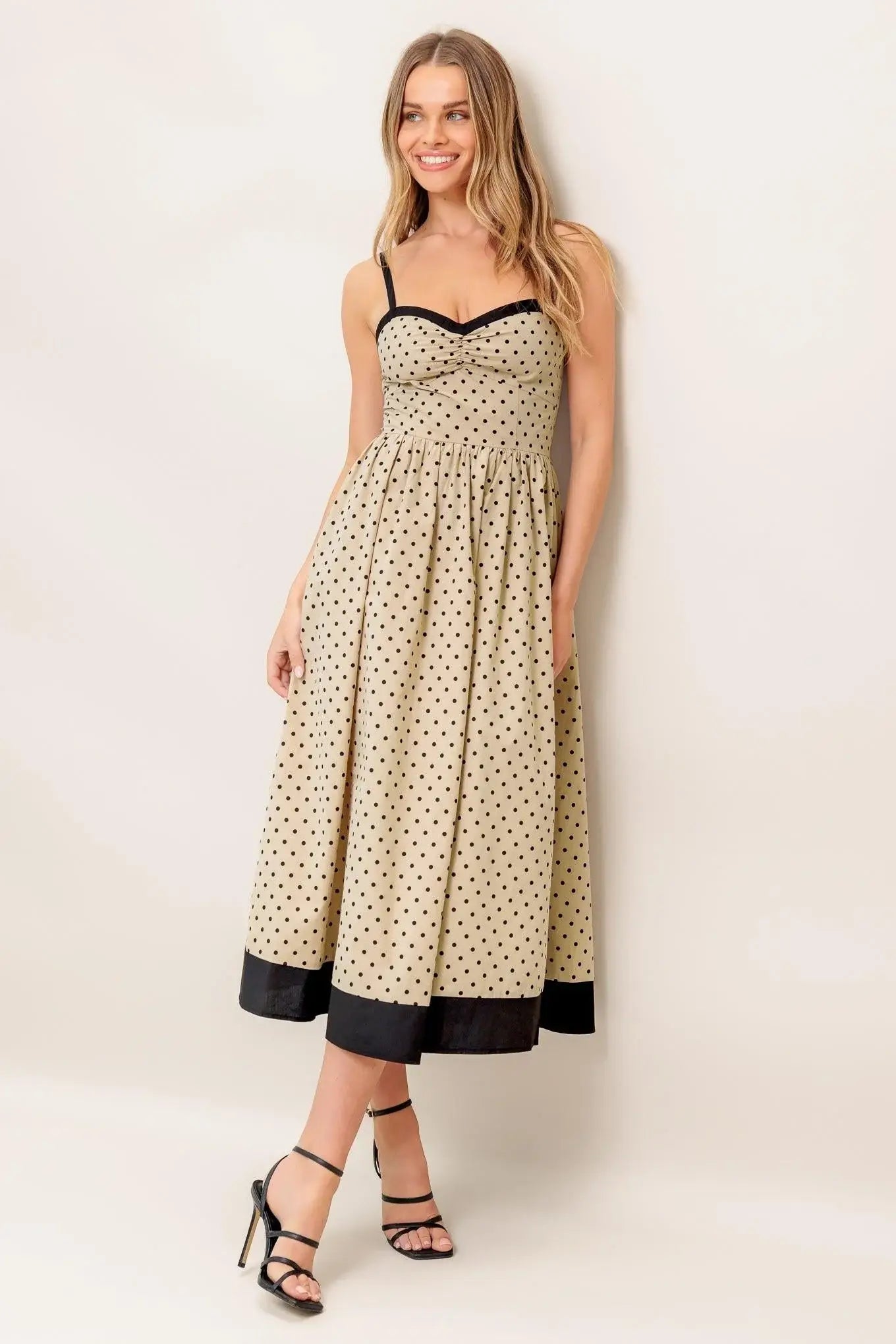 POLKA PASSION WOVEN MAXI DRESS - Flying Tomato - Flyclothing LLC