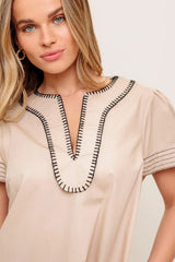 CALM SILHOUETTE WOVEN MINI DRESS - Flying Tomato - Flyclothing LLC