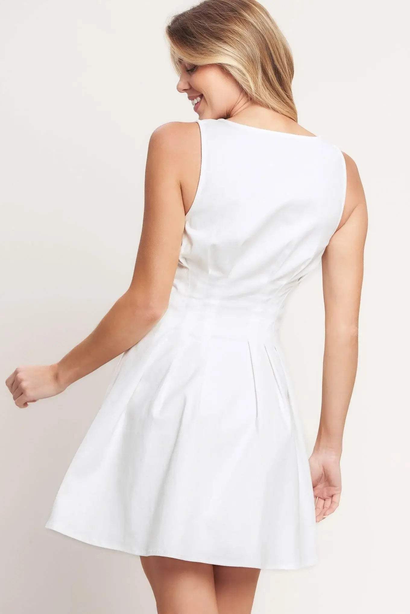 SUMMER PROMISE WOVEN MINI DRESS - Flying Tomato - Flyclothing LLC