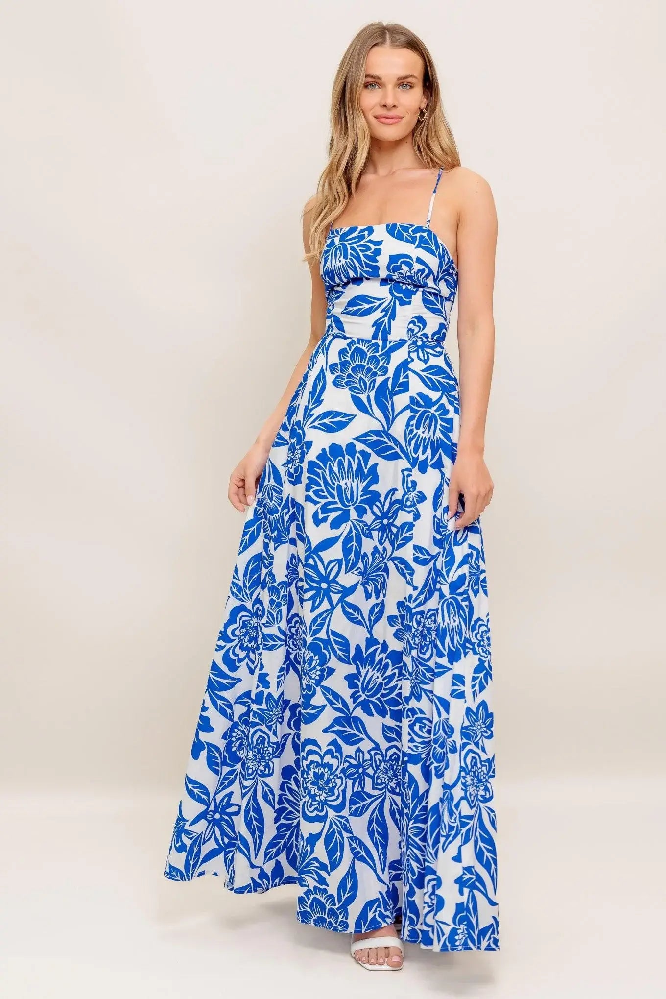 SEASIDE BLOOM WOVEN ANKLE DRESS - Flying Tomato - Flyclothing LLC
