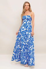 SEASIDE BLOOM WOVEN ANKLE DRESS - Flying Tomato - Flyclothing LLC