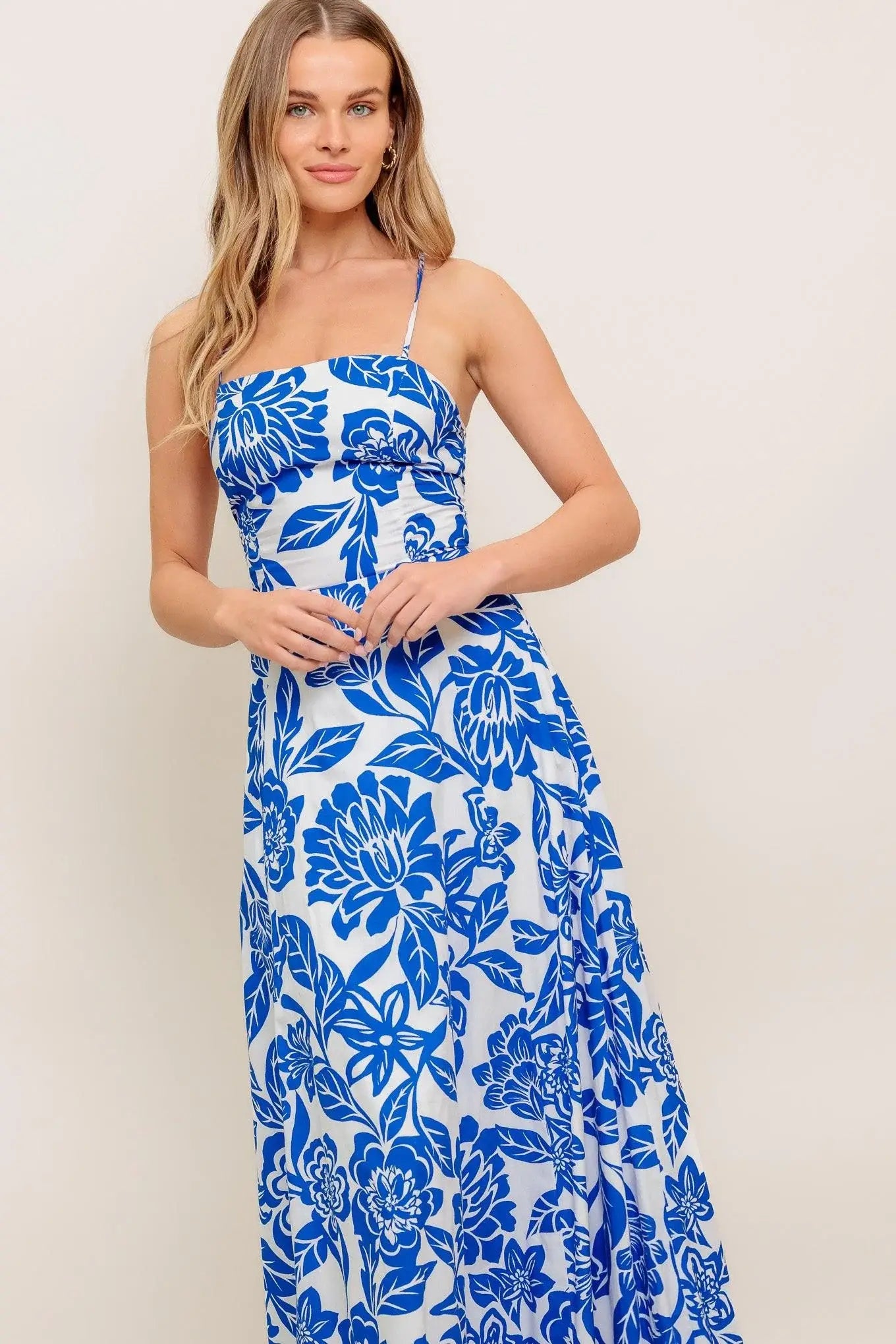 SEASIDE BLOOM WOVEN ANKLE DRESS - Flying Tomato - Flyclothing LLC