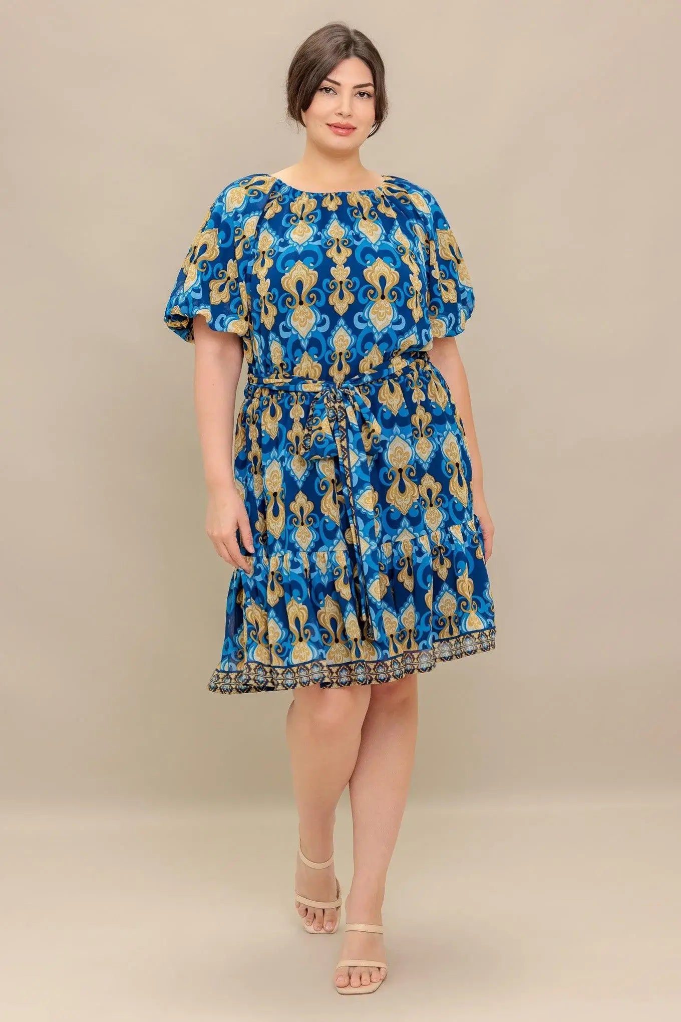 BAROQUE BREEZE WOVEN MINI DRESS - Flying Tomato - Flyclothing LLC