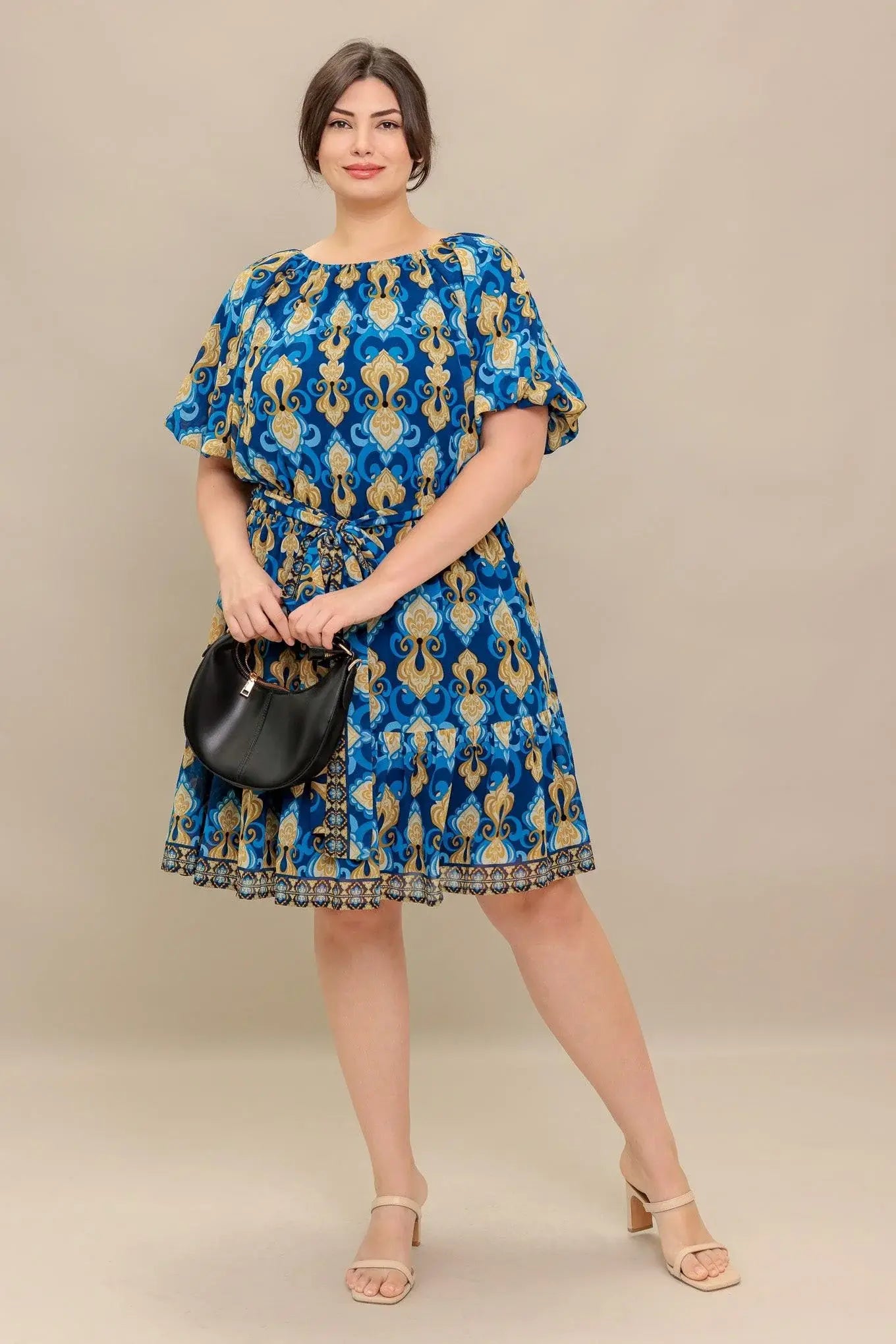 BAROQUE BREEZE WOVEN MINI DRESS - Flying Tomato - Flyclothing LLC