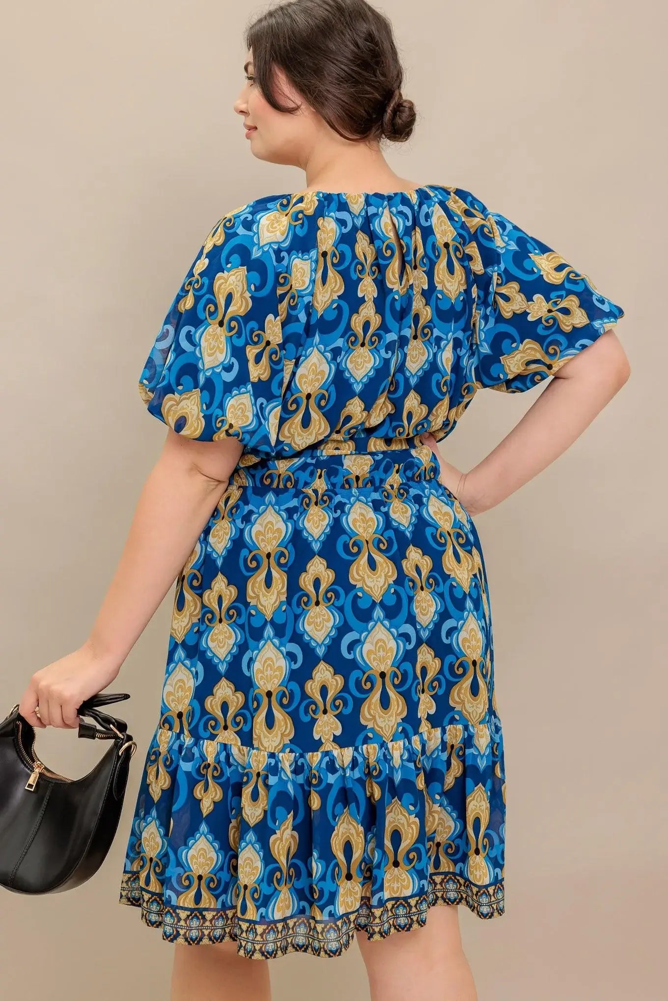 BAROQUE BREEZE WOVEN MINI DRESS - Flying Tomato - Flyclothing LLC