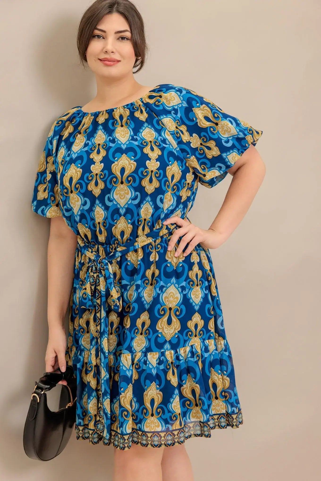 BAROQUE BREEZE WOVEN MINI DRESS - Flying Tomato - Flyclothing LLC
