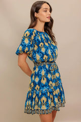 BAROQUE BREEZE WOVEN MINI DRESS - Flying Tomato - Flyclothing LLC