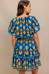 BAROQUE BREEZE WOVEN MINI DRESS - Flying Tomato - Flyclothing LLC