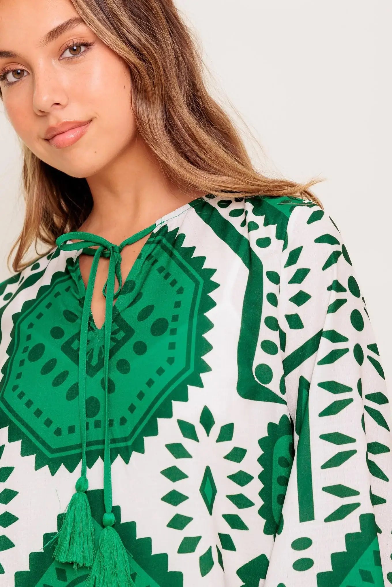 EMERALD TERRA TUNIC WOVEN MINI DRESS - Flying Tomato - Flyclothing LLC