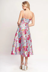 ELEVATED GARDEN WOVEN MIDI DRESS - Flying Tomato - Flyclothing LLC