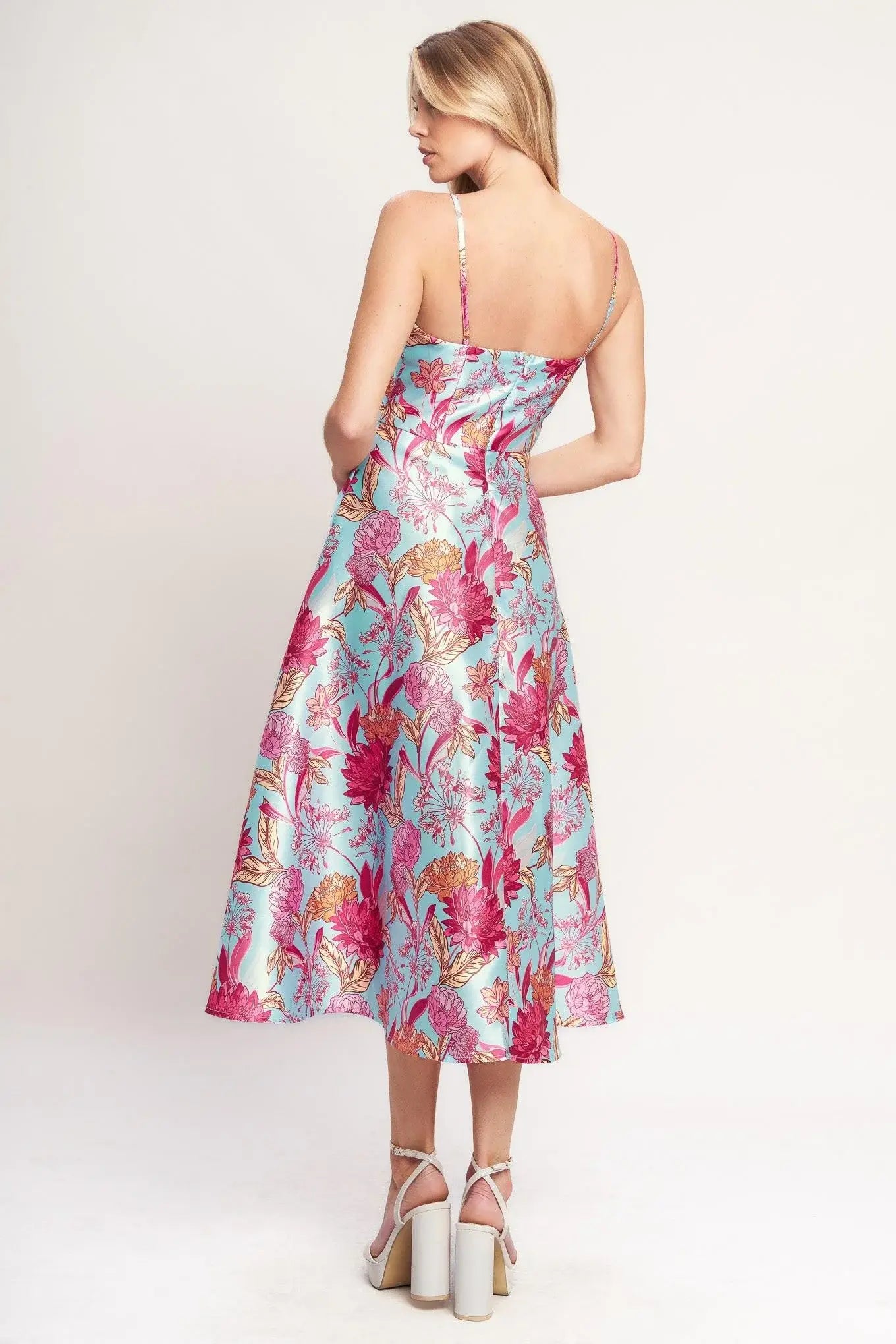 ELEVATED GARDEN WOVEN MIDI DRESS - Flying Tomato - Flyclothing LLC