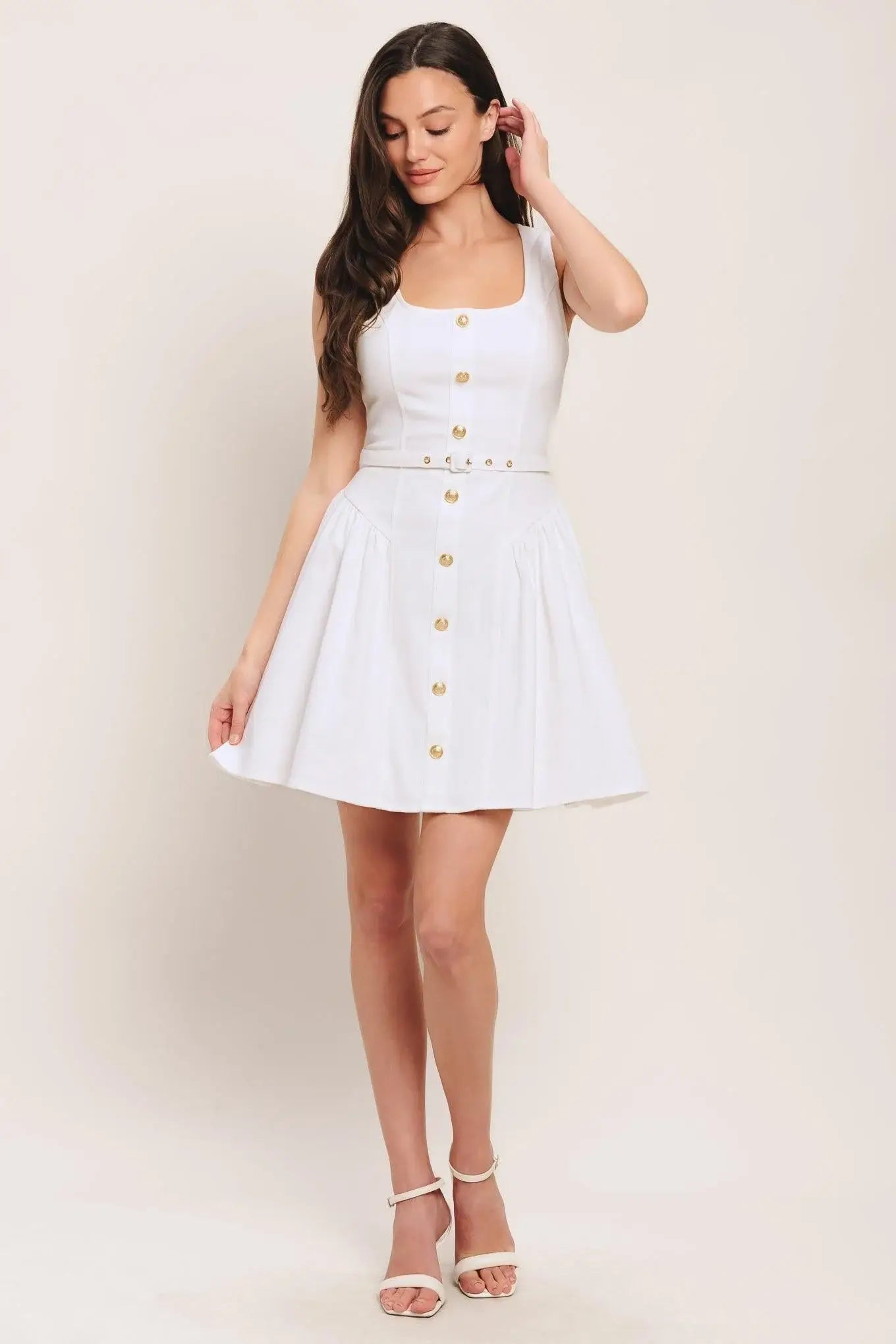 ALYSSA WOVEN MINI DRESS - Flying Tomato - Flyclothing LLC