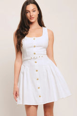 ALYSSA WOVEN MINI DRESS - Flying Tomato - Flyclothing LLC