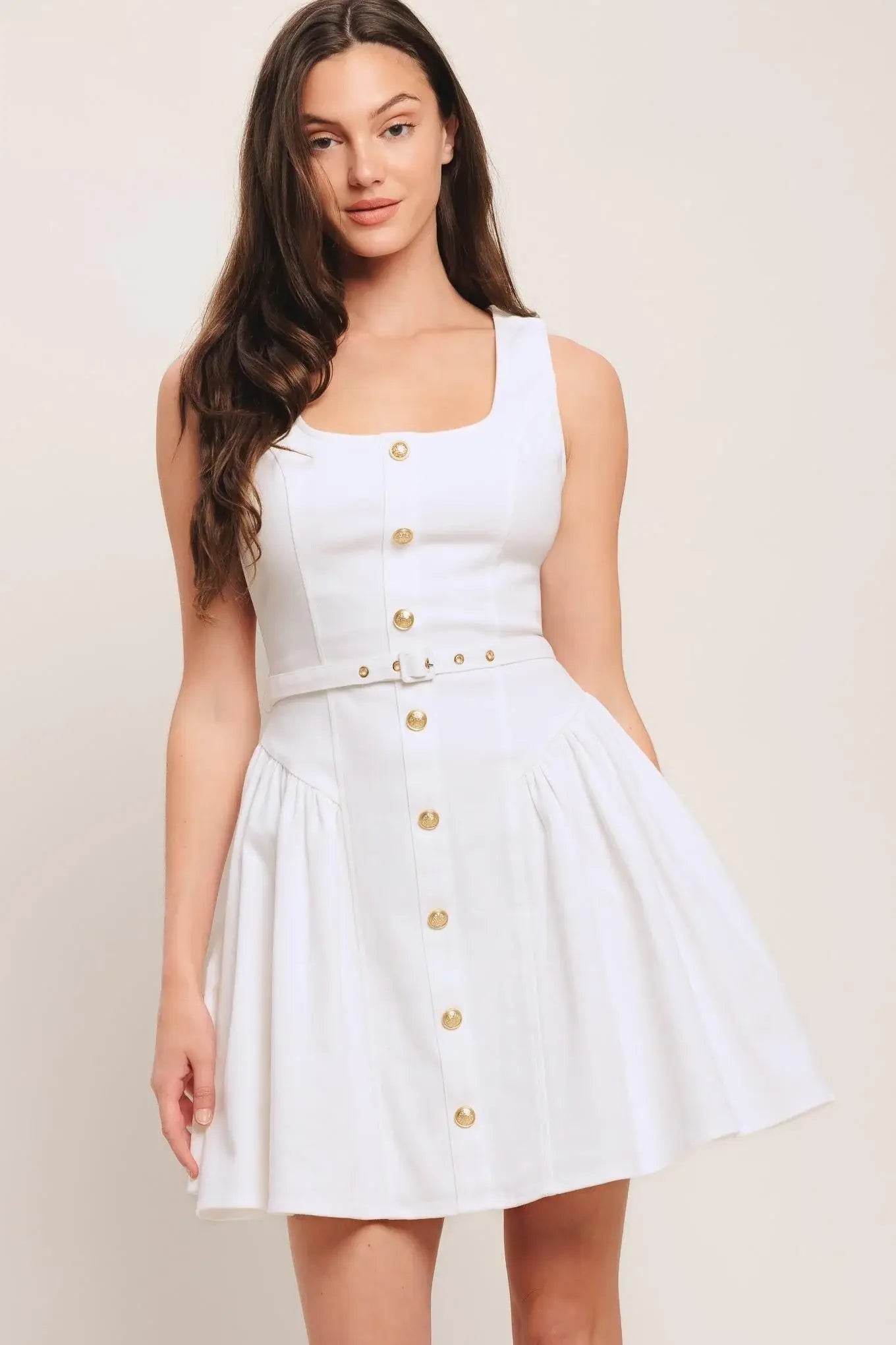 ALYSSA WOVEN MINI DRESS - Flying Tomato - Flyclothing LLC