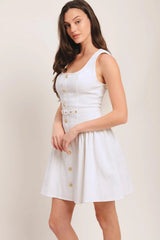 ALYSSA WOVEN MINI DRESS - Flying Tomato - Flyclothing LLC