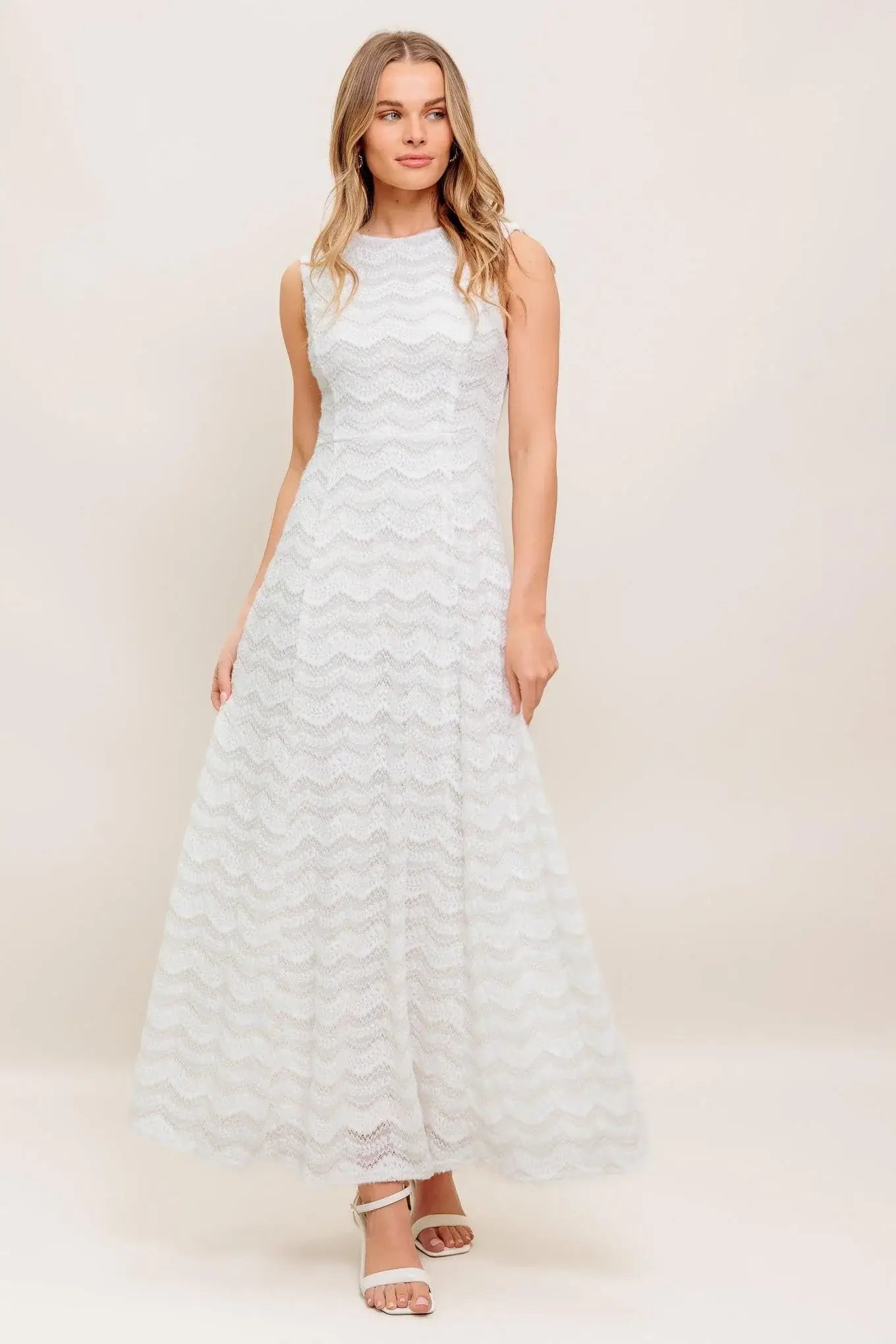 HEARTFELT CREAM WOVEN LACE ANKLE DRESS - Flying Tomato - Flyclothing LLC