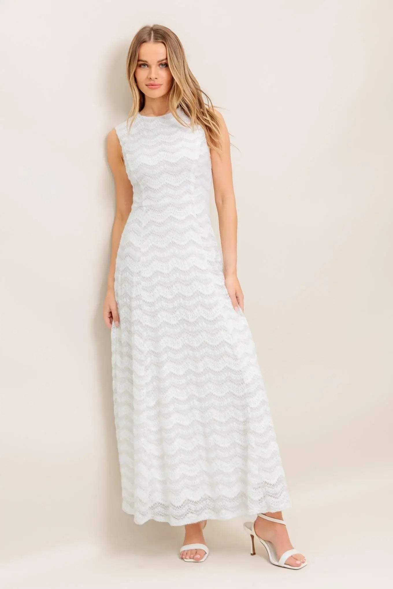 HEARTFELT CREAM WOVEN LACE ANKLE DRESS - Flying Tomato - Flyclothing LLC