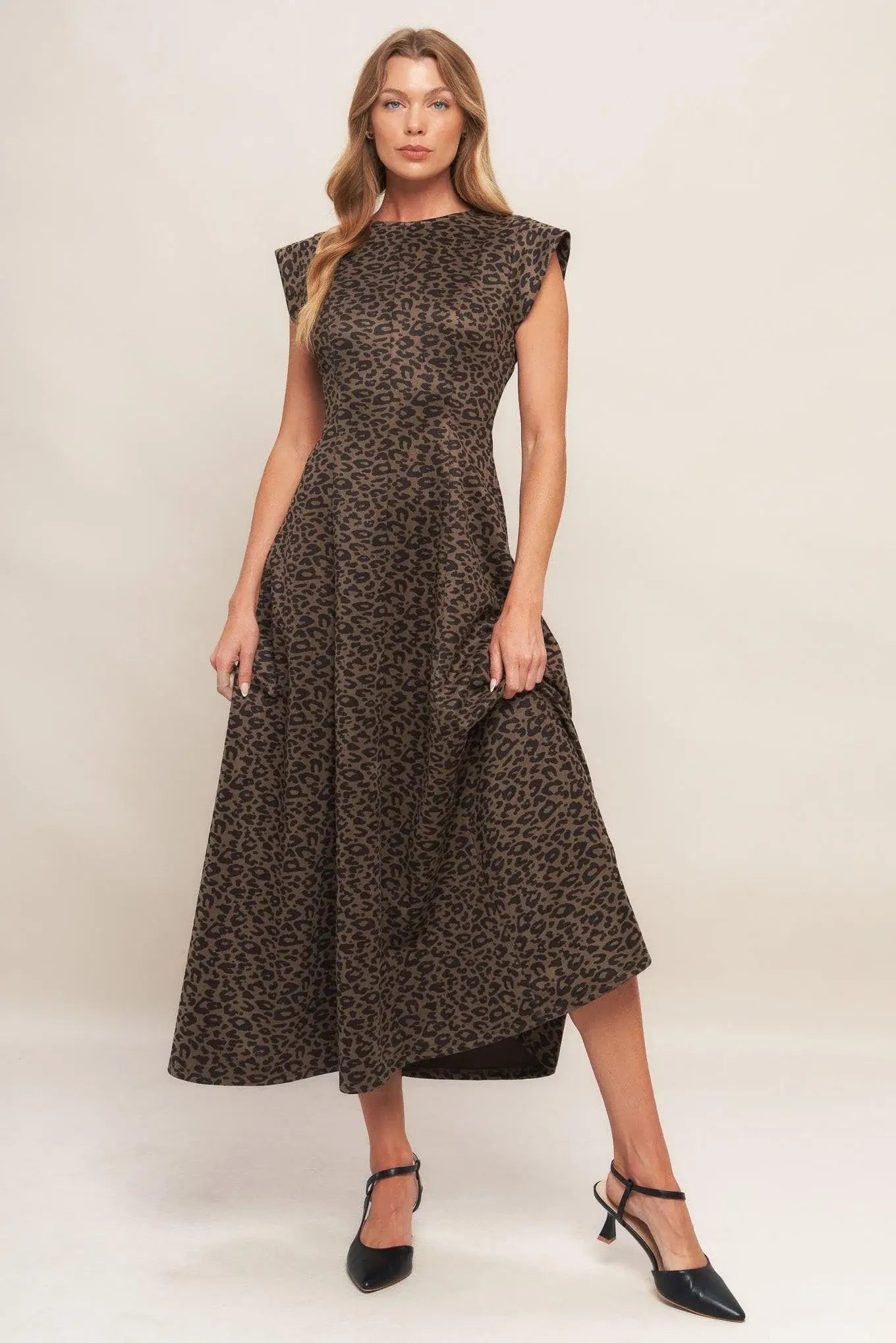 URBAN JUNGLE GLAM SUEDED KNIT MIDI DRESS - Flying Tomato - Flyclothing LLC