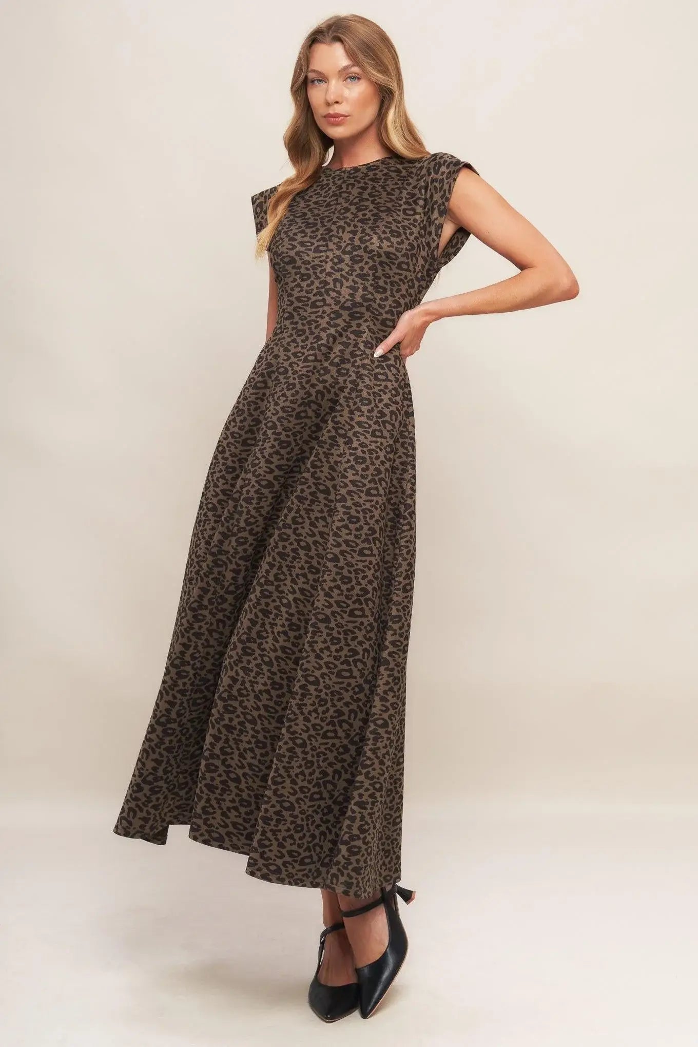 URBAN JUNGLE GLAM SUEDED KNIT MIDI DRESS - Flying Tomato - Flyclothing LLC