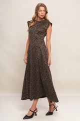 URBAN JUNGLE GLAM SUEDED KNIT MIDI DRESS - Flying Tomato - Flyclothing LLC