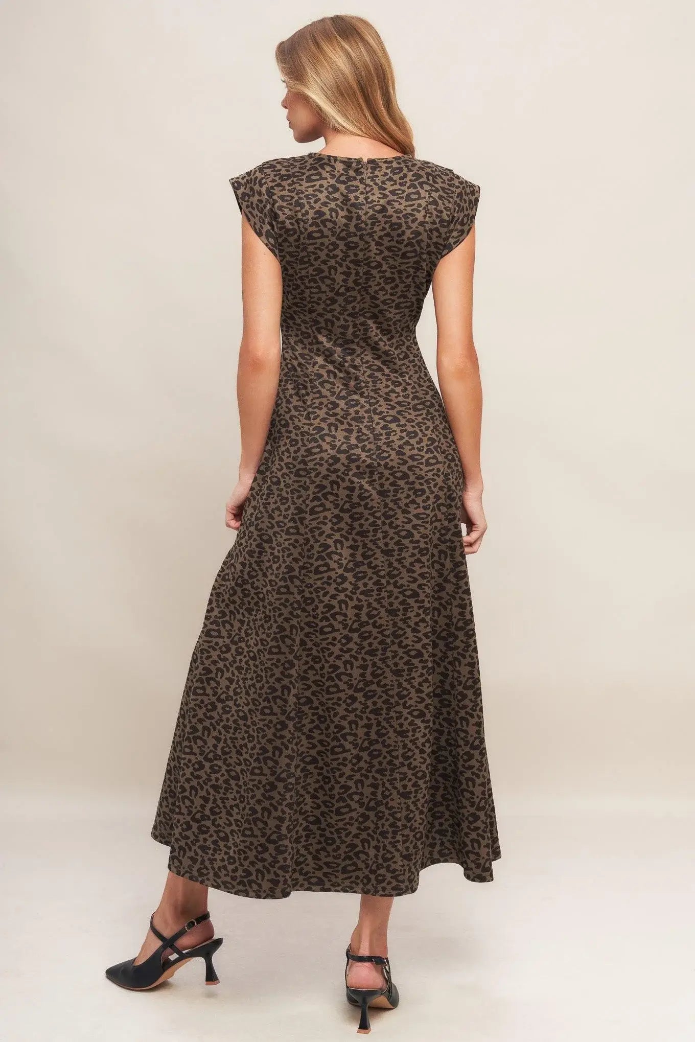 URBAN JUNGLE GLAM SUEDED KNIT MIDI DRESS - Flying Tomato - Flyclothing LLC