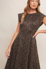 URBAN JUNGLE GLAM SUEDED KNIT MIDI DRESS - Flying Tomato - Flyclothing LLC