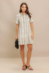 CHIC PYTHON WOVEN MINI DRESS - Flying Tomato - Flyclothing LLC