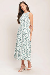 BLOOM COLUMN WOVEN MIDI DRESS - Flying Tomato - Flyclothing LLC