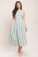 BLOOM COLUMN WOVEN MIDI DRESS - Flying Tomato - Flyclothing LLC