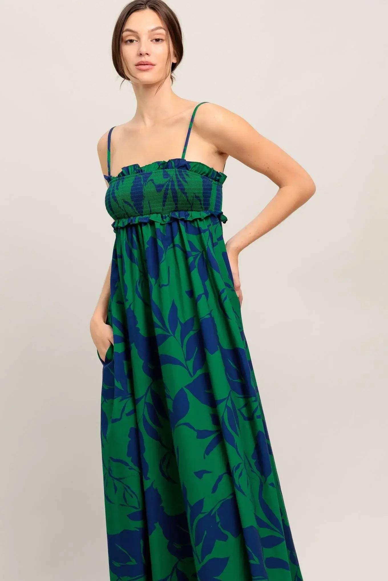 GARDEN PATH WOVEN MAXI DRESS - Flying Tomato - Flyclothing LLC