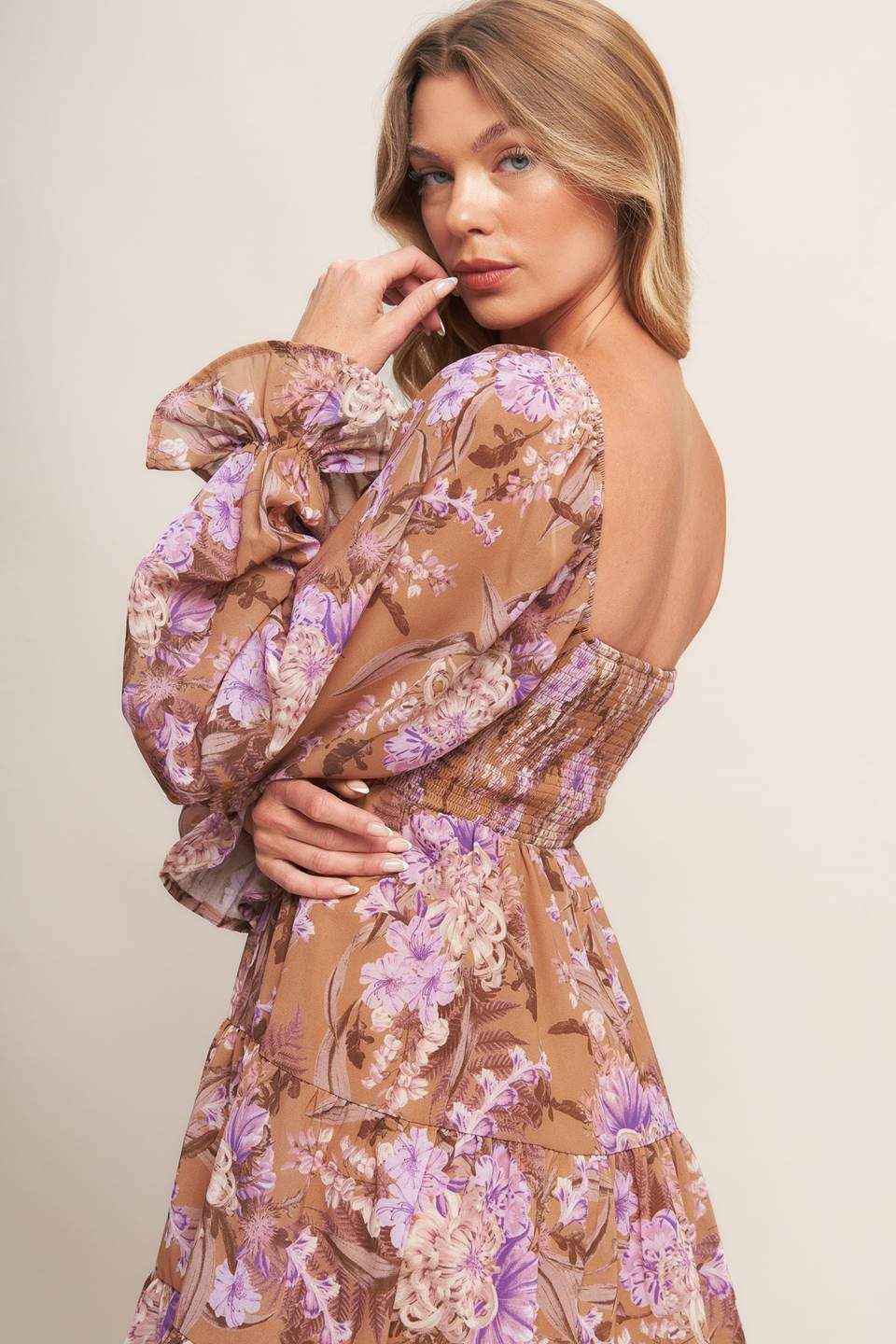WESTERN GARDEN GIRL WOVEN MINI DRESS - Flying Tomato - Flyclothing LLC