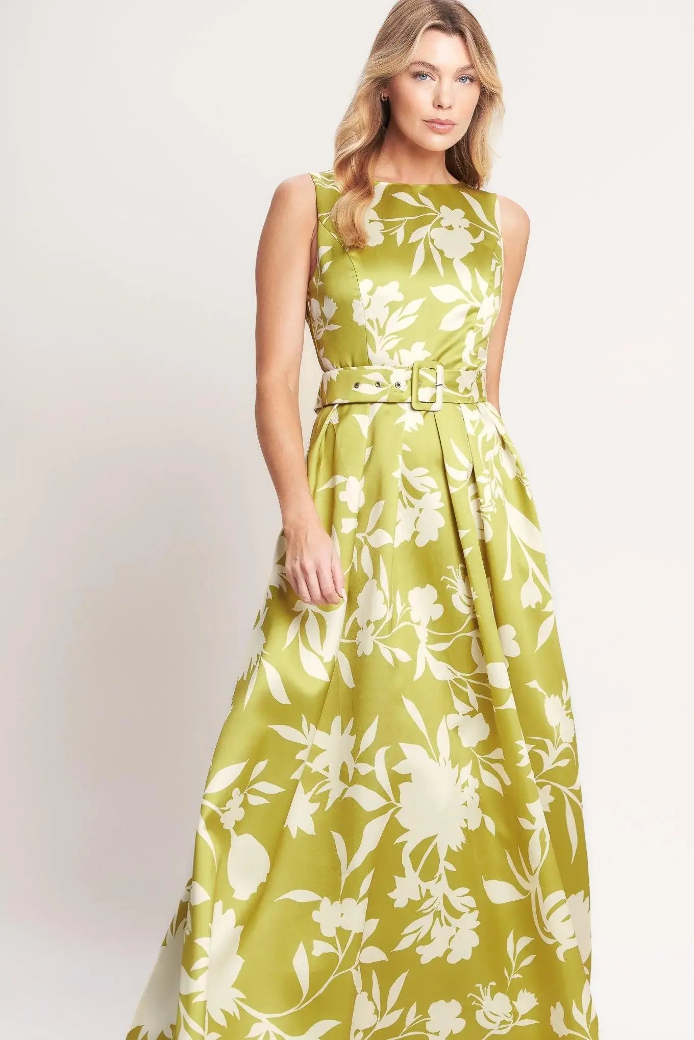 SAPPHIRE FANTASY LIME WOVEN MAXI DRESS - Flying Tomato - Flyclothing LLC