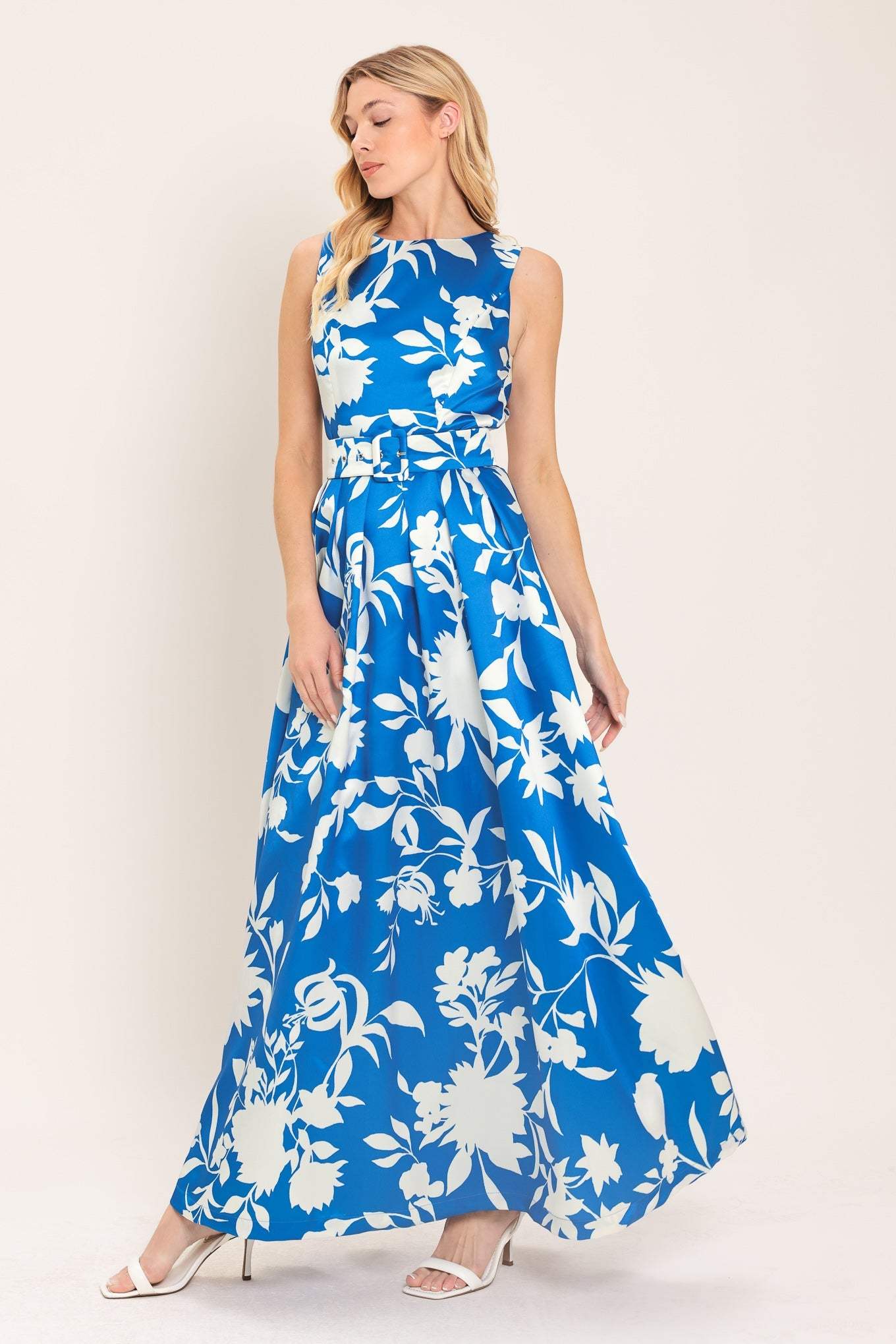 SAPPHIRE FANTASY BLUE WOVEN MAXI DRESS - Flying Tomato - Flyclothing LLC