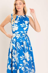 SAPPHIRE FANTASY BLUE WOVEN MAXI DRESS - Flying Tomato - Flyclothing LLC