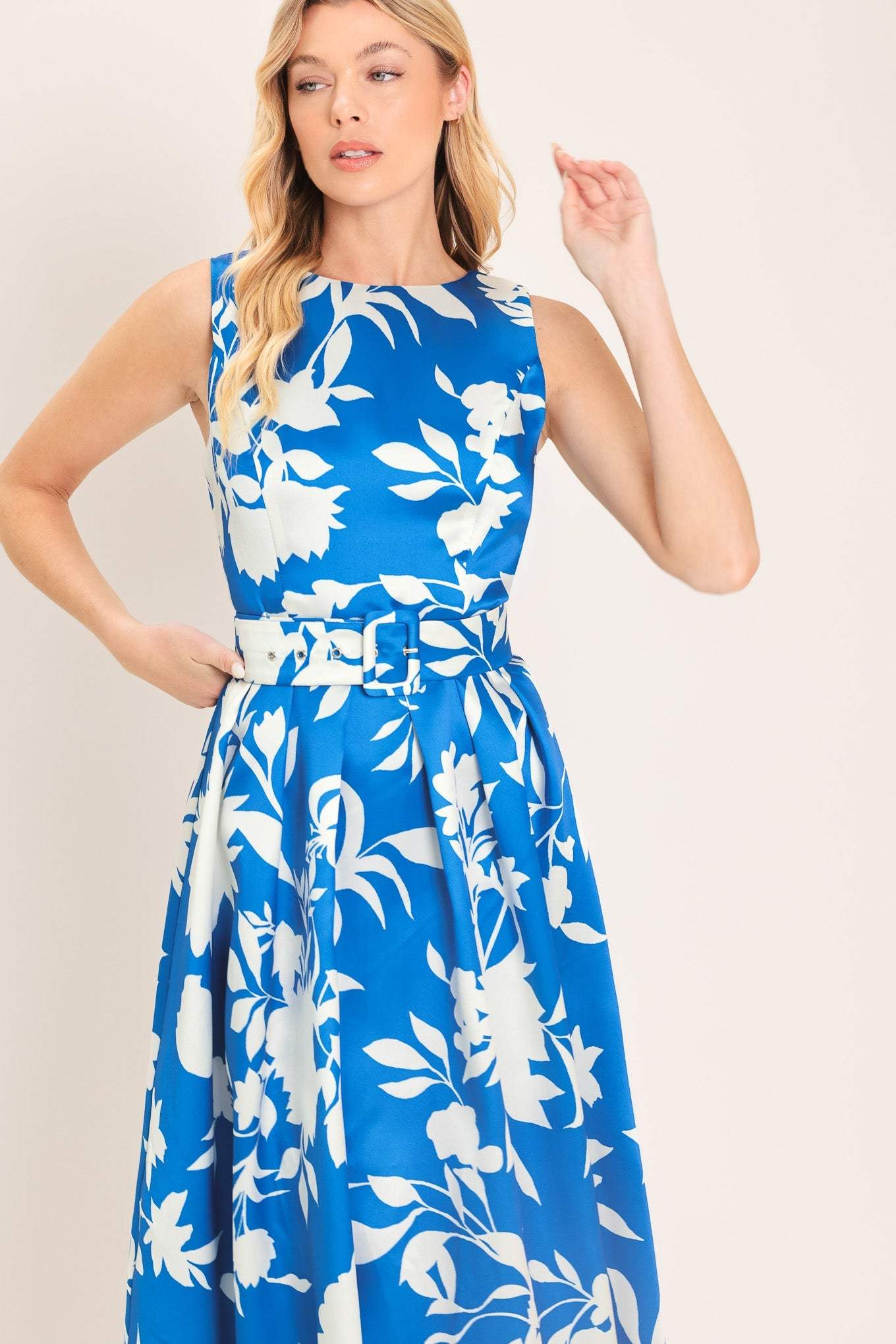 SAPPHIRE FANTASY BLUE WOVEN MAXI DRESS - Flying Tomato - Flyclothing LLC