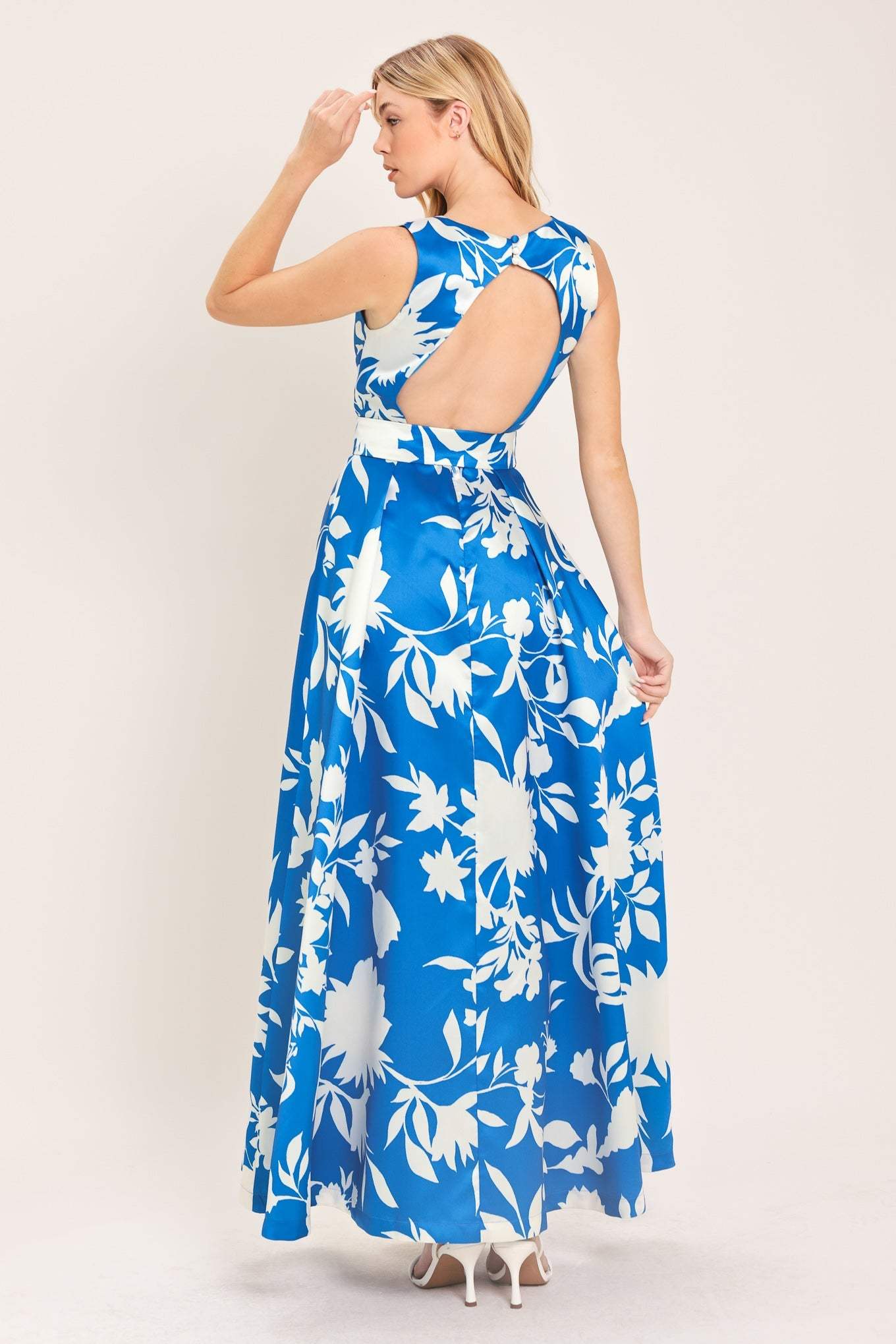 SAPPHIRE FANTASY BLUE WOVEN MAXI DRESS - Flying Tomato - Flyclothing LLC