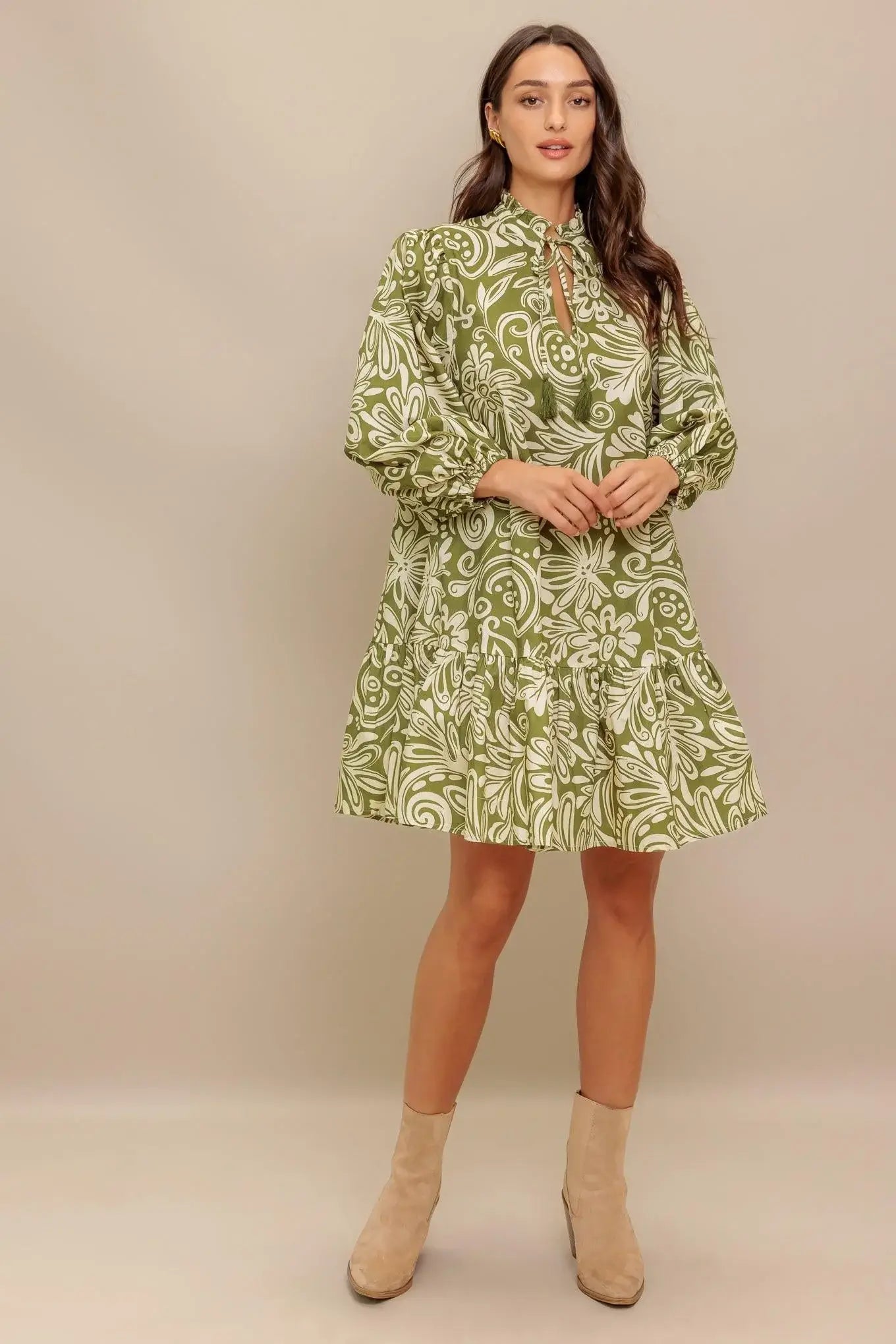FLORENCE FLAIR WOVEN MINI DRESS - Flying Tomato - Flyclothing LLC