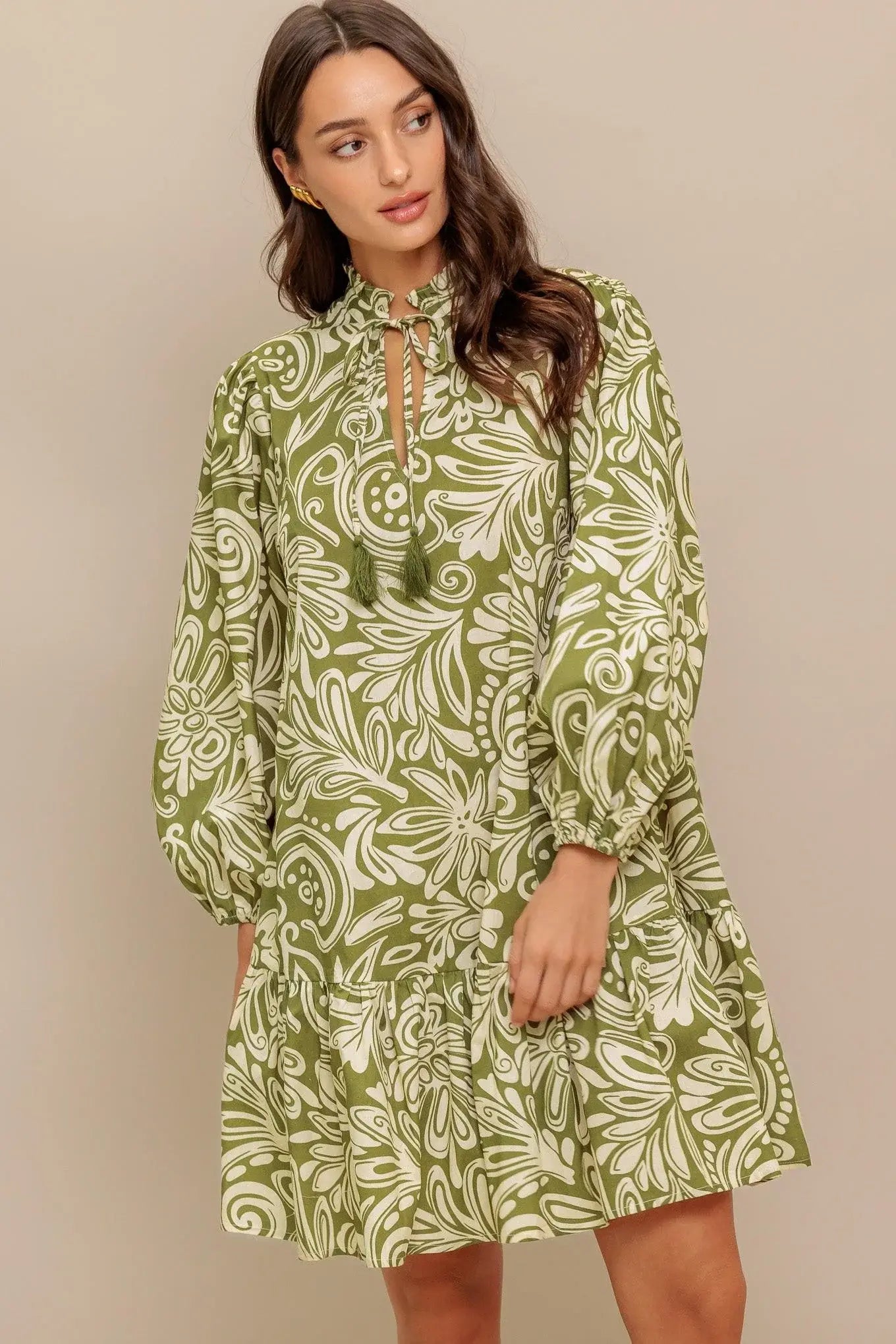 FLORENCE FLAIR WOVEN MINI DRESS - Flying Tomato - Flyclothing LLC