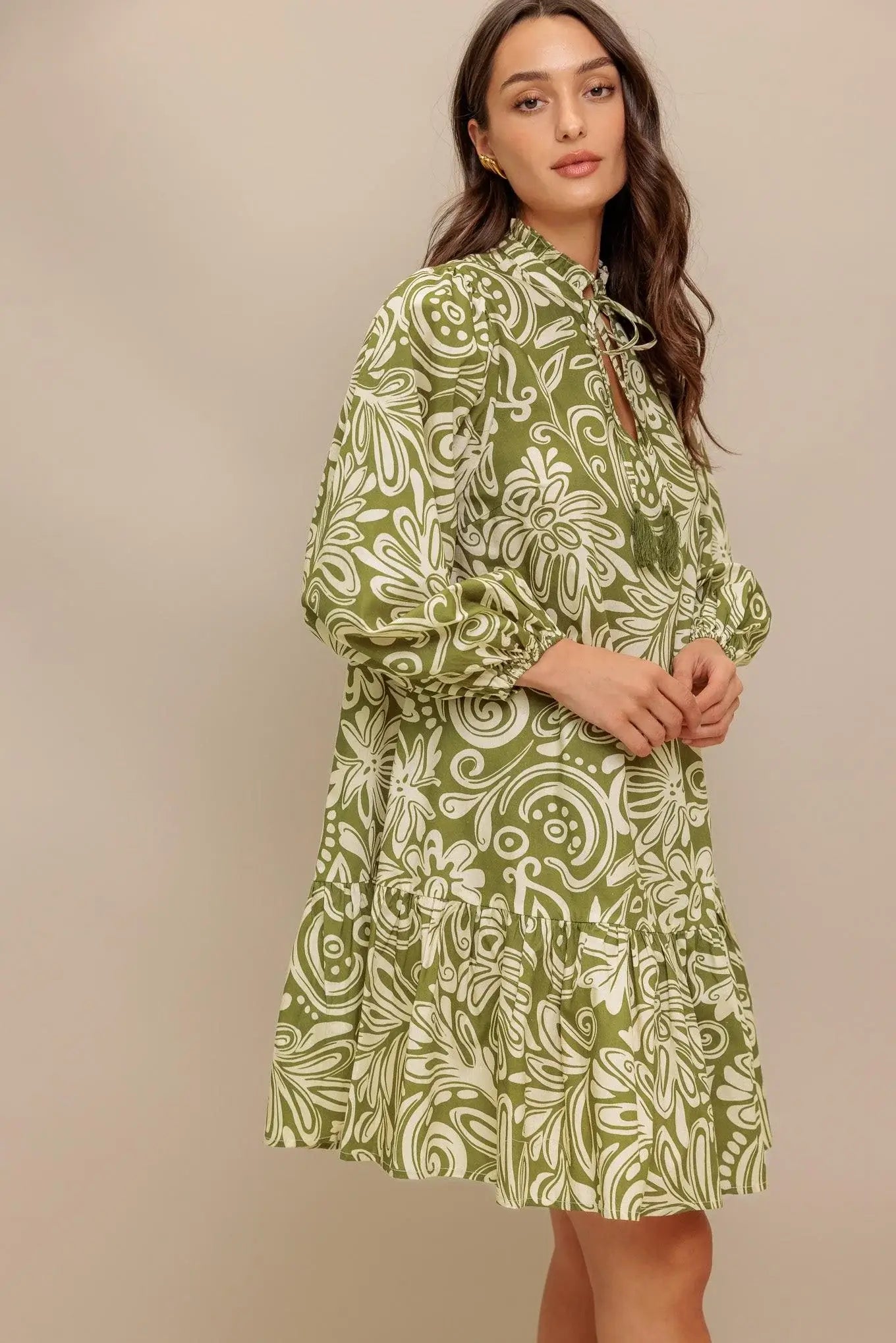 FLORENCE FLAIR WOVEN MINI DRESS - Flying Tomato - Flyclothing LLC