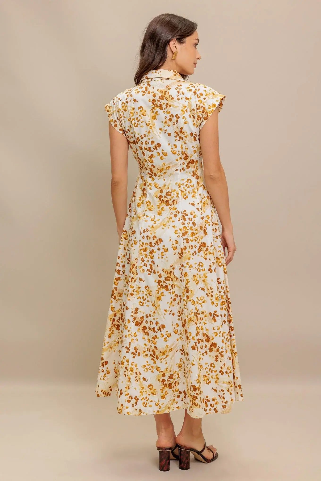 BUTTERCUP KISS WOVEN MIDI DRESS - Flying Tomato - Flyclothing LLC
